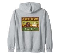 Jésus Est Le Chemin John 14:6 Rustic Style Sweat à Capuche