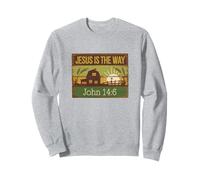 Jésus Est Le Chemin John 14:6 Rustic Style Sweatshirt