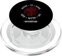 Jésus est Le Dieu Roi avec Nous, la Foi surpasse la Peur (Love Statement) PopSockets PopGrip pour MagSafe