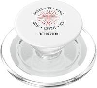 Jésus est Le Dieu Roi avec Nous, la Foi surpasse la Peur (Love Statement) PopSockets PopGrip pour MagSafe