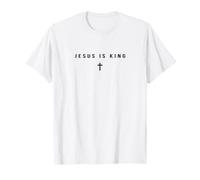 Jésus est Le Roi Christ Cross chrétien Minimaliste T-Shirt
