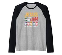 Jésus est ma Confiture et Je suis Ici pour Diffuser Un Verset de la Bible chrétienne Manche Raglan