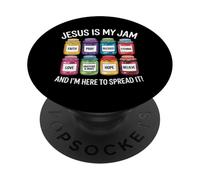 Jésus est ma Confiture et Je suis là pour la Diffuser en Tant Que chrétien PopSockets PopGrip Adhésif