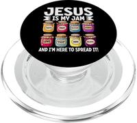 Jésus est ma Confiture et Je suis là pour Le Diffuser avec Un Jeu de Mots Amusant PopSockets PopGrip pour MagSafe