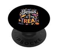 Jésus Est Mon Bonheur Chrétien Foi PopSockets PopGrip Adhésif