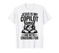 Jésus est Mon copilote et Nous naviguons pour Chats | Bible drôle T-Shirt
