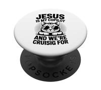 Jésus est Mon copilote et Nous naviguons pour Les Chats PopSockets PopGrip Adhésif