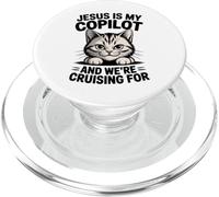 Jésus est Mon copilote, Nous naviguons pour Chats, Bible Amusante PopSockets PopGrip pour MagSafe