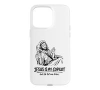 Jésus est Mon copilote Une Conduite chrétienne Amusante Coque pour iPhone 15 Pro Max