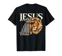 Jésus est Mon Dieu Lion de Juda Foi Chrétienne Culte Bible T-Shirt