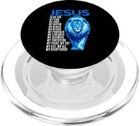 Jésus est Mon Dieu Lion de Juda, Foi chrétienne, Verset de la Bible PopSockets PopGrip pour MagSafe