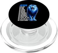 Jésus est Mon Dieu Lion de Juda, Foi chrétienne, Verset de la Bible PopSockets PopGrip pour MagSafe