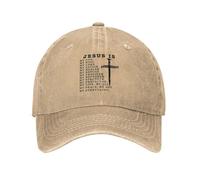 Jésus Est Mon Dieu, Mon Roi, Mon Seigneur Christianty Black Homme Femme Chapeaux Pare-Soleil Réglable Casquette Trucker Lègére Casquette De Baseball pour Camping Sport Hip Pop