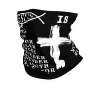 Jésus Est Mon Dieu, Mon Roi, Mon Seigneur, Mon Sauveur. Christianisme Blanc. Écharpe Tube Unisexe Headwrap Douce Bandana pour Randonnée Jogging Élastique Cache-Col