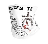 Jésus Est Mon Dieu, Mon Roi, Mon Seigneur. Religion Noire Cache-Col Anti-Solaire Bandeau Élastique Bandeaux pour Moto Vélo Respirant Écharpe Tube