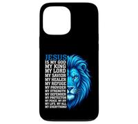 Jésus est Mon Dieu, Mon Roi, Mon Tout, Lion, chrétien Coque pour iPhone 13 Pro Max