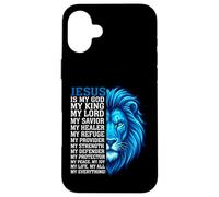 Jésus est Mon Dieu, Mon Roi, Mon Tout, Lion, chrétien Coque pour iPhone 16 Plus
