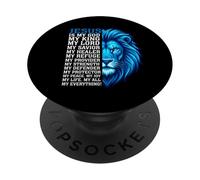 Jésus est Mon Dieu, Mon Roi, Mon Tout, Lion, chrétien PopSockets PopGrip Adhésif