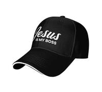 Jésus Est Mon Patron Bonnet De Golf Respirant Casquettes De Baseball Vintage Chapeau pour Homme Femme Été