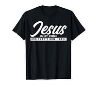 Jésus est mon roc humour croyant foi design T-Shirt