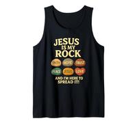 Jésus Est Mon Rocher T-Shirt Chrétien Foi Bible Débardeur
