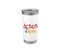 Jésus est mon roi - Bible Histoire vraie Jésus heureux Gobelet isotherme en acier inoxydable double paroi