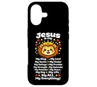 Jésus est Mon Roi Lion Foi chrétienne Verset biblique Coque pour iPhone 17