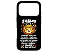 Jésus est Mon Roi Lion Foi chrétienne Verset biblique Coque pour iPhone 17 Pro