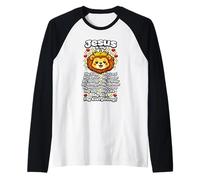 Jésus est Mon Roi Lion Foi chrétienne Verset biblique Manche Raglan