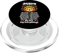 Jésus est Mon Roi Lion Foi chrétienne Verset biblique PopSockets PopGrip pour MagSafe