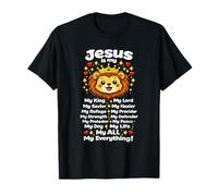 Jésus est Mon Roi Lion Foi chrétienne Verset biblique T-Shirt