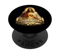 Jésus est Mon Sauveur - Jésus chrétien PopSockets PopGrip Adhésif