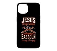 Jésus est Mon Sauveur : Jouer du basson est ma thérapie Coque pour iPhone 13