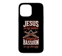 Jésus est Mon Sauveur : Jouer du basson est ma thérapie Coque pour iPhone 13 Pro Max