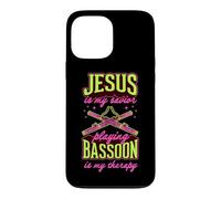 Jésus est Mon Sauveur : Jouer du basson est ma thérapie Coque pour iPhone 13 Pro Max