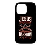 Jésus est Mon Sauveur : Jouer du basson est ma thérapie Coque pour iPhone 14 Pro Max