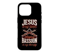 Jésus est Mon Sauveur : Jouer du basson est ma thérapie Coque pour iPhone 16 Pro
