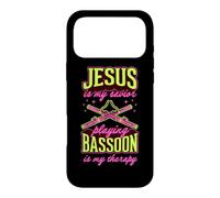 Jésus est Mon Sauveur : Jouer du basson est ma thérapie Coque pour iPhone 17 Pro Max