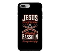 Jésus est Mon Sauveur : Jouer du basson est ma thérapie Coque pour iPhone 7 Plus/8 Plus