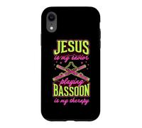 Jésus est Mon Sauveur : Jouer du basson est ma thérapie Coque pour iPhone XR