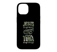 Jésus est Mon Sauveur : Jouer du Tuba est ma thérapie Coque pour iPhone 14