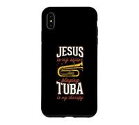 Jésus est Mon Sauveur : Jouer du Tuba est ma thérapie Coque pour iPhone XS Max