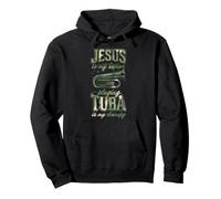 Jésus est Mon Sauveur : Jouer du Tuba est ma thérapie Sweat à Capuche