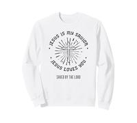 Jésus est Mon Sauveur sauvé par Le Seigneur (Graphique croisé) Sweatshirt