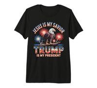 Jésus est Mon Sauveur Trump est Mon président, Partisan de Trump T-Shirt Haut de Gamme