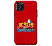 Jésus est Mon Super héros, Homme chrétien, garçon, Dieu, Fils, Bon Bambin Coque pour iPhone 11 Pro Max
