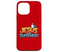 Jésus est Mon Super héros, Homme chrétien, garçon, Dieu, Fils, Bon Bambin Coque pour iPhone 13 Pro Max