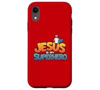 Jésus est Mon Super héros, Homme chrétien, garçon, Dieu, Fils, Bon Bambin Coque pour iPhone XR