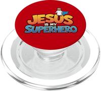 Jésus est Mon Super héros, Homme chrétien, garçon, Dieu, Fils, Bon Bambin PopSockets PopGrip pour MagSafe