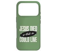 Jésus est Mort pour Que Nous puissions Vivre Le Message de Foi chrétienne Coque pour iPhone 17 Pro